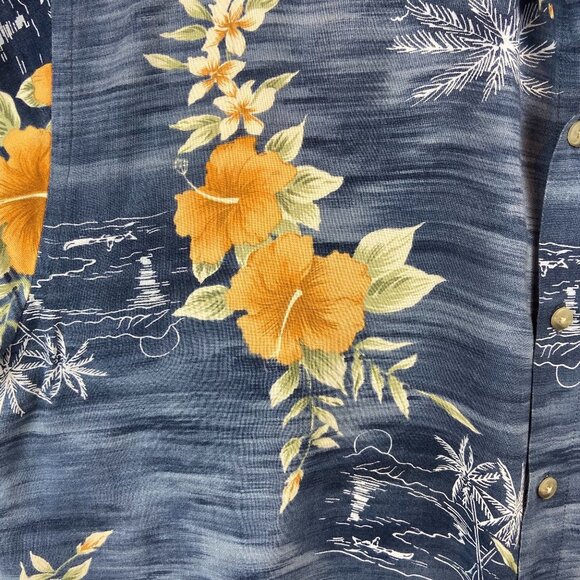 Van Heusen Hawaiian Shirt 100% Rayon SzL - Picture 2 of 5